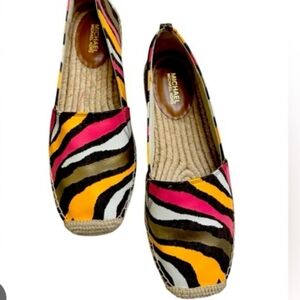 Michael Kors Multicolor Zebra Espadrilles
